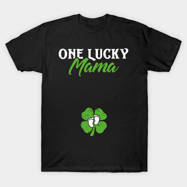 One Lucky Mama St Patricks Day Pregnancy Announcement T-Shirt by trendingoriginals